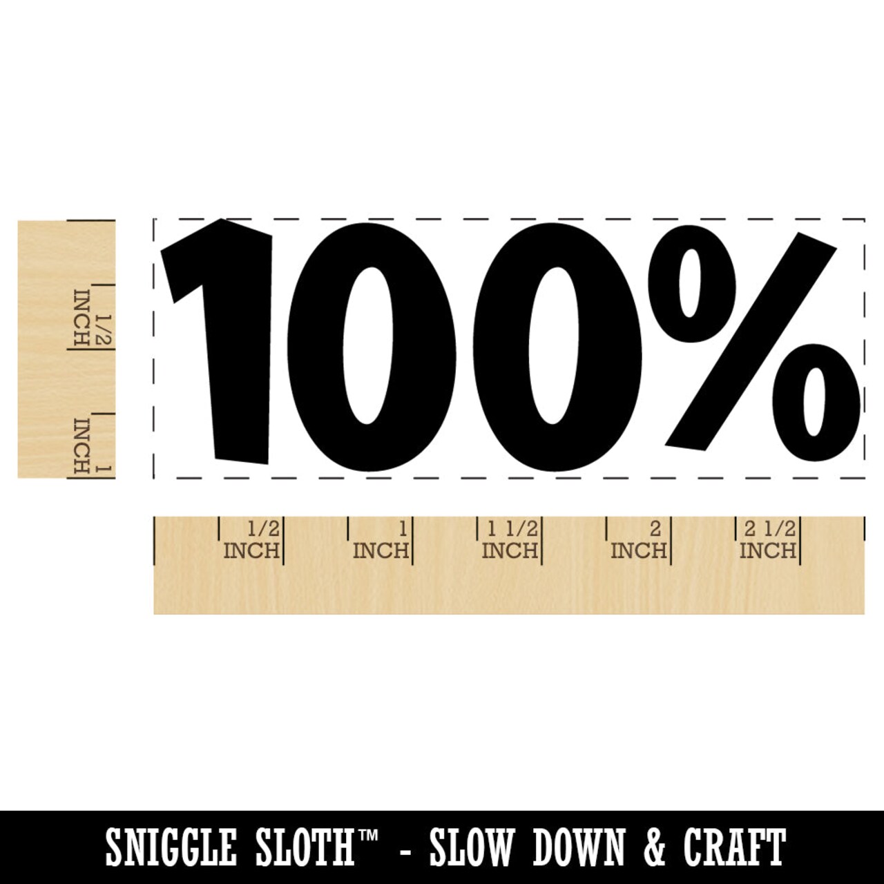 100% Percent Teacher Student School Self-Inking Rubber Stamp Ink Stamper